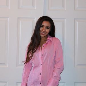 Pink button down